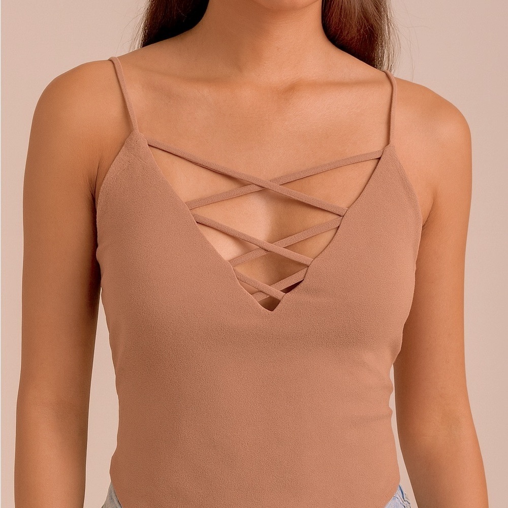 Urban Outfitters Tan Strappy Top